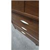 Image 6 : Mid-Century Modern Dresser with Brass Ring Pulls and Gold Bar Pulls, 42”×42”×20”