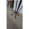 Image 4 : Wrought Iron and Wood Accent Table, 31”×12”×12”
