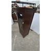 Image 2 : Dark Wood Display Cabinet with Glass Door and Two Drawers. 52”×20”×16”