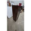Image 3 : Dark Wood Display Cabinet with Glass Door and Two Drawers. 52”×20”×16”