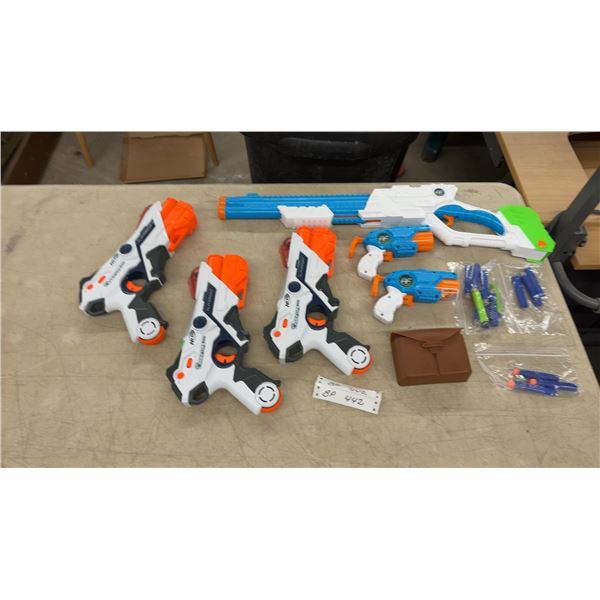 Nerf Laser Ops AlphaPoint Blasters and Adventure Force Dart Blasters with Darts
