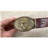 Image 4 : Very Old Vintage Horn Headed Mallet with Wooden Handle, Leather Belt with Brass Buckle