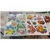 Image 3 : Classic Window Cling Sheets, Merry Christmas Sign, Ceramic Christmas Village