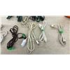 Image 3 : Three Power Strips and 9 Small Extension Cords, 10 - 12 Feet