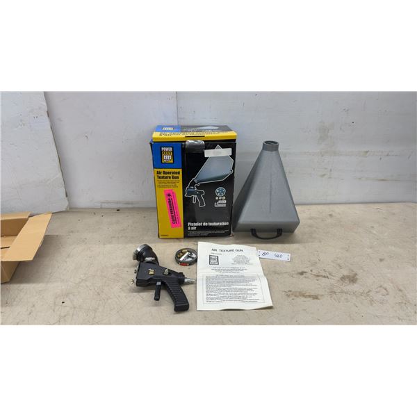 Power Fist 3406063 Air Operated Texture Gun with Hopper and Manual
