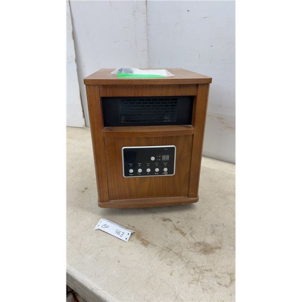 LifeSmart 1500W Infrared Quartz Heater, Model LS-W6-IQH, Wooden Cabinet with Remote