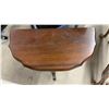 Image 4 : Vintage Wooden Half Moon End Table with Turned Spindle Legs