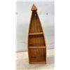 Image 3 : Wooden Boat-Shaped Decorative Shelf Unit With Three Shelves, 29 × 6 × 9 1/4”