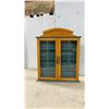 Image 2 : Wooden Wall-Mounted Curio Display Cabinet with Glass Doors,20 × 17 × 3” and Expanding Document