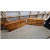 Image 1 : Pair of Mid-Century Modern Nine-Drawer Teak Dressers with Integrated Pulls 24”×58”×18”