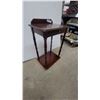 Image 3 : Small Wood Side Table with Drawer and Lower Shelf 28”×16”×12”