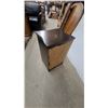 Image 5 : Dark Brown Wood Nightstand with Drawer and Two Shelves 26”×16”×14”