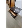 Image 4 : Brown Single-Drawer Nightstand with Open Shelf 27”×19”×16”