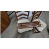 Image 3 : Oak Dining Table and 6 Ladder-Back Chairs with 2 Leaves