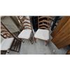 Image 6 : Oak Dining Table and 6 Ladder-Back Chairs with 2 Leaves