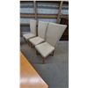 Image 10 : Dining Table with Geometric Veneer, Double Pedestal, and 6 Chairs