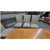 Image 9 : Dining Table with Geometric Veneer, Double Pedestal, and 6 Chairs