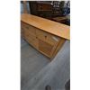 Image 3 : Light Wood Sideboard with Two Cabinets and 5 Drawers. 34”×58”×18”