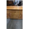 Image 5 : Light Wood Sideboard with Two Cabinets and 5 Drawers. 34”×58”×18”