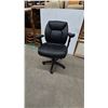 Image 1 : Black Leatherette Office Chair with Adjustable Arms and Base