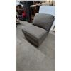 Image 1 : Upholstered Armless Chaise Lounge Chair with Back Cushion