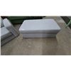 Image 8 : Gray Upholstered Armchair, Two Ottomans
