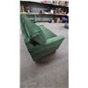 Image 8 : Green Velvet Sectional Sofa and Ottoman, 2 of 3 Pieces
