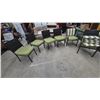 Image 1 : Six Patio Chairs, with Green Cushions, stackable
