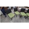Image 2 : Six Patio Chairs, with Green Cushions, stackable