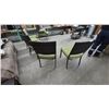 Image 7 : Six Patio Chairs, with Green Cushions, stackable