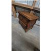 Image 4 : French Provincial Style Two-Drawer Nightstand. 24”×17”×28”