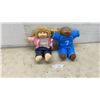 Image 1 : Vintage Cabbage Patch Kids Dolls, Blonde Girl in Pink Jacket and Boy in Blue Athletic Outfit