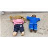 Image 2 : Vintage Cabbage Patch Kids Dolls, Blonde Girl in Pink Jacket and Boy in Blue Athletic Outfit