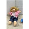Image 3 : Vintage Cabbage Patch Kids Dolls, Blonde Girl in Pink Jacket and Boy in Blue Athletic Outfit