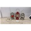 Image 1 : Three Oil Lanterns, 1 Converted to Electric