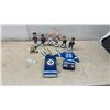 Image 1 : Winnipeg Jets and Moose Bobbleheads, Wheeler Mini Jersey, Hockey Manitoba Patch