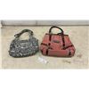 Image 1 : Guess Handbags, Red G-Monogram Tote and Silver G-Monogram Shoulder Bag, (Faux)