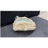 Image 9 : Vintage Silver-Plated Vanity Set, Beaded Purse, Ladies Hat, and Oil Lamp