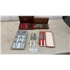 Image 1 : Sheffield Stainless Steel Cutlery Sets Including Cake Servers, Steak Set, Salad Servers