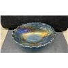 Image 3 : Carnival Glass Grape Bowl, Pyrex Golden Harvest Mixing Bowls, and White Casserole Dish