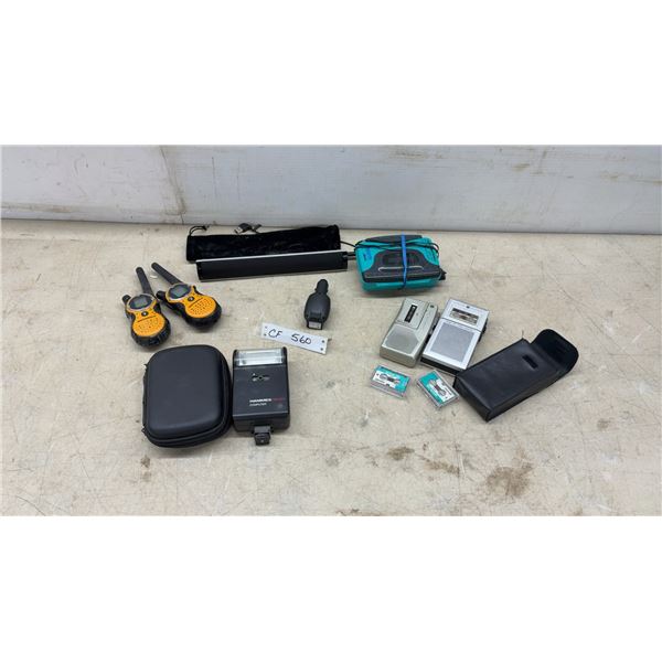 Hanimex CBX350 Computer Flash, Edifier MP250 Multimedia Speaker, 2 Walkie Talkies (No Charger)
