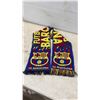 Image 5 : Black Leather Winter Gauntlets and FC Barcelona Knitted Fan Scarf