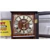 Image 3 : Daniel Dakota Quartz Westminster Chime Wall Clock with All-Wood Cabinet and Pendulum, 31” High