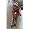 Image 1 : Red Metal Tool Box with Wrenches, Sockets, Screwdrivers, Drill Bits