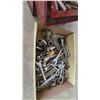 Image 2 : Red Metal Tool Box with Wrenches, Sockets, Screwdrivers, Drill Bits