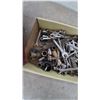Image 4 : Red Metal Tool Box with Wrenches, Sockets, Screwdrivers, Drill Bits