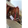Image 5 : Red Metal Tool Box with Wrenches, Sockets, Screwdrivers, Drill Bits