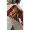 Image 6 : Red Metal Tool Box with Wrenches, Sockets, Screwdrivers, Drill Bits