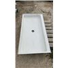 Image 1 : White Shower Pan with Center Drain 60 × 32