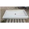 Image 3 : White Shower Pan with Center Drain 60 × 32